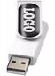 Drejelig USB-nøgle 2GB til doming: Farve: Hvid