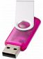 Drejelig, halvtransparent USB-nøgle 4GB: Farve: Lyserød