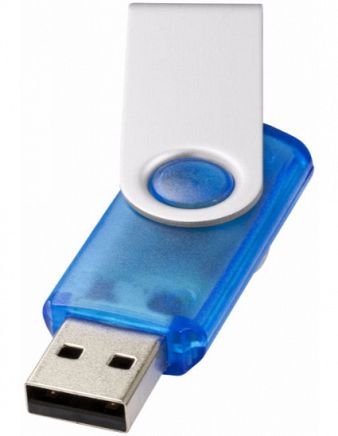 Drejelig, halvtransparent USB-nøgle 4GB