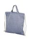 Pheebs rygsæk med snøre og 150 g/m² genvundet materiale 6L: Farve: Blå meleret