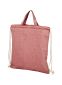 Pheebs rygsæk med snøre og 150 g/m² genvundet materiale 6L: Farve: Rød meleret