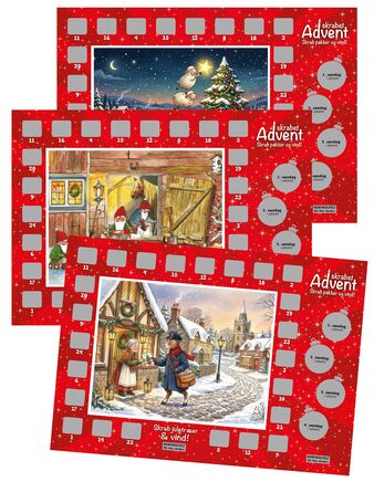 Skrabekalender Advent med standard forsidemotiv